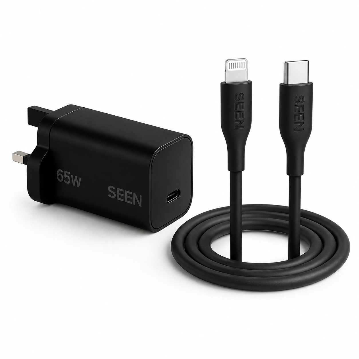 65W Plug + Lightning Cable Set (iPhone 14 or older)