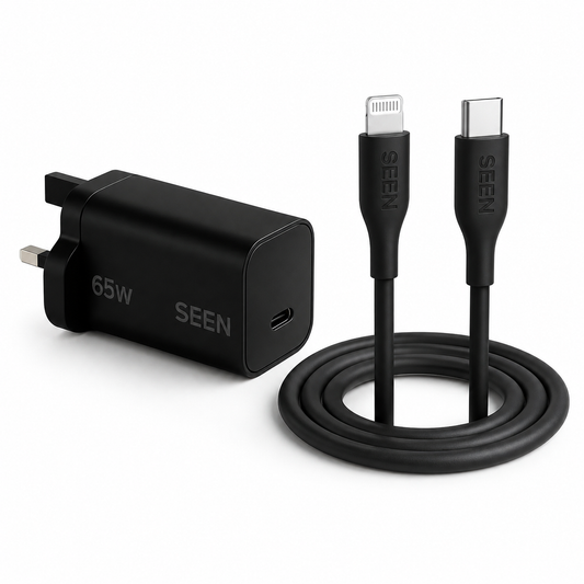 65W Plug + Lightning Cable Set (iPhone 14 or older)