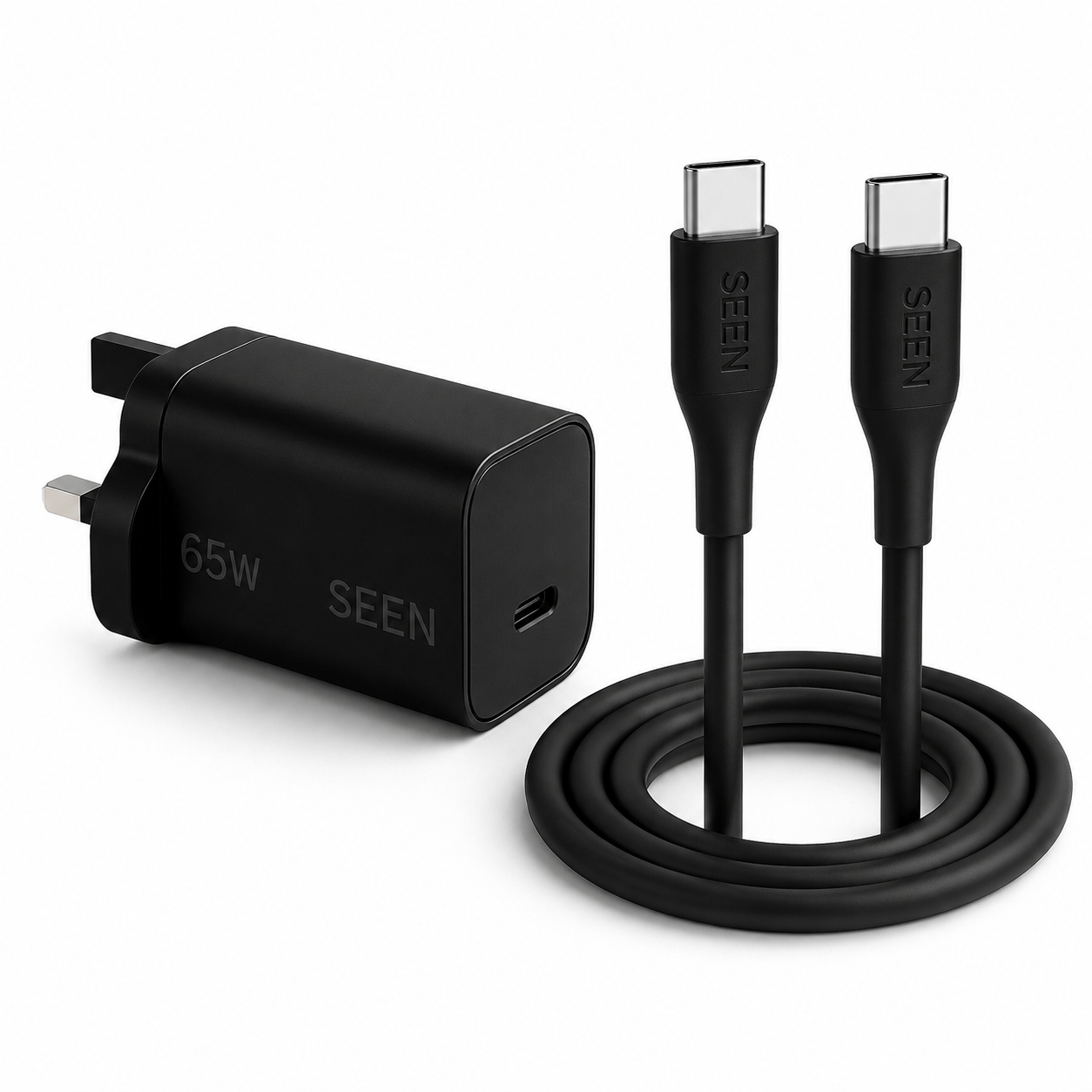 65W Plug + USB-C Cable Set (iPhone 15 and newer, or Android)