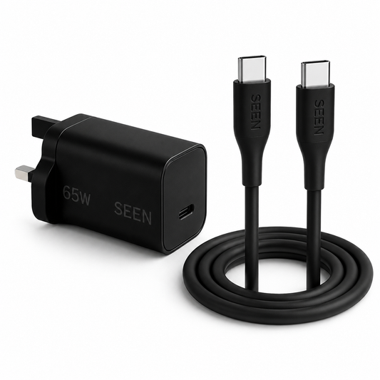 65W Plug + USB-C Cable Set (iPhone 15 and newer, or Android)